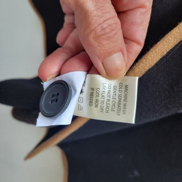 Max Studio Sweater Size Large Black With Tan Cardigan Blazer Old Money Preppy - Picture 5 of 8